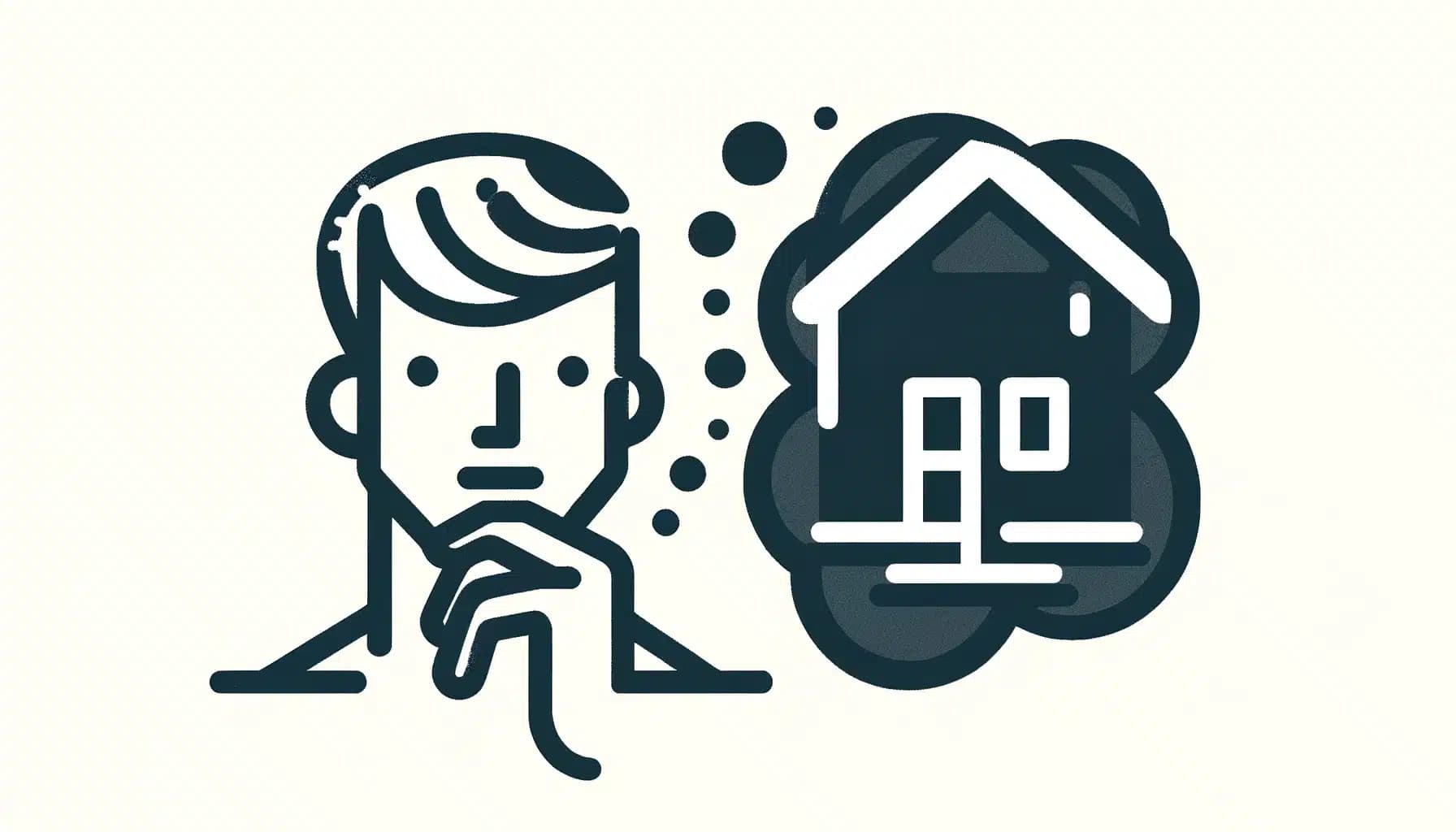 2024-02-29 08.51.59 - A variation of the simple vector illustration in landscape format, suitable for a blog header image, depicting a person with a thought bubble containi