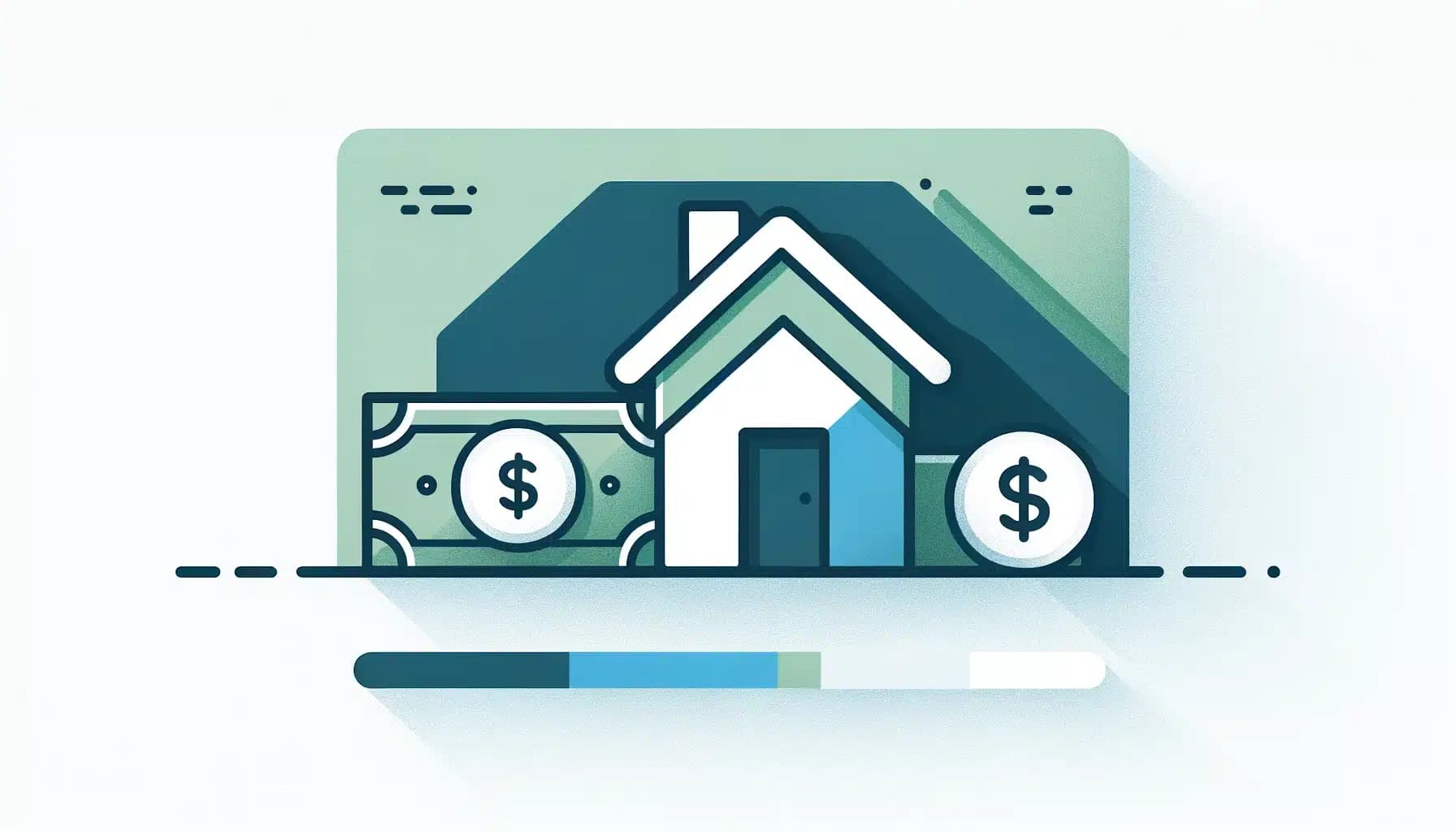 DALL·E 2024-02-28 11.18.10 - A simple header image for a blog post, featuring a stylized house and money. The house should be depicted in a minimalist style, and the money can be