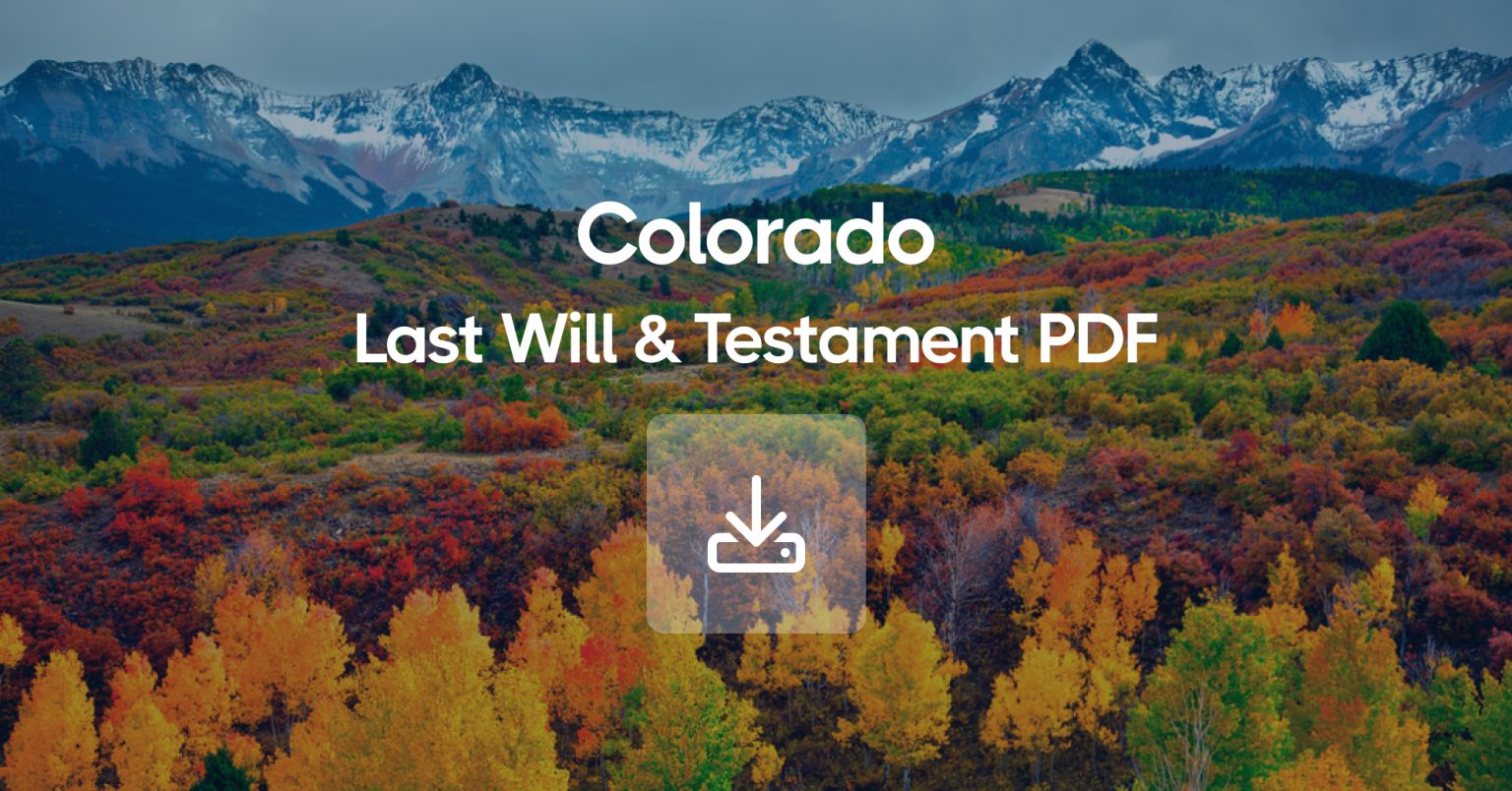 Free Colorado Last Will and Testament Template PDF GetDynasty